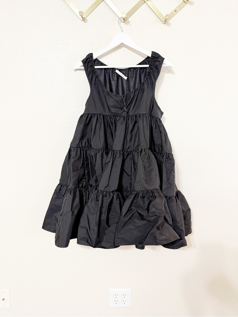 Cecilie Bahnsen Babydoll Tiered Taffeta Drawcord Sleeveless Mini Aino Dress 4 - Picture 8 of 13